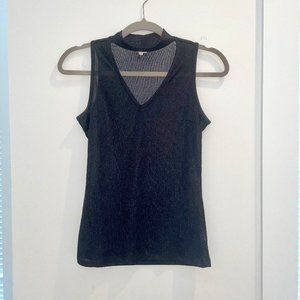 Black Mesh Tank Top